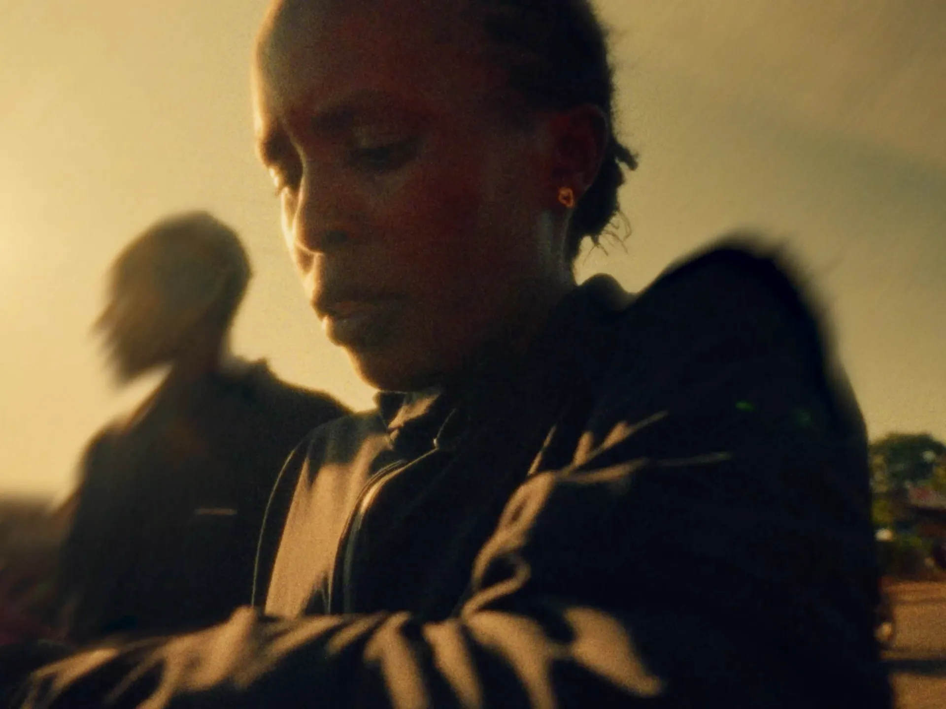 Portrait of man in jacket with earring, Milimani trail runner editorial