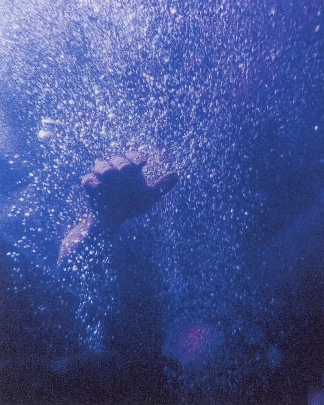 Underwater swimming scene in the sea, Summer Nights aquatic photography