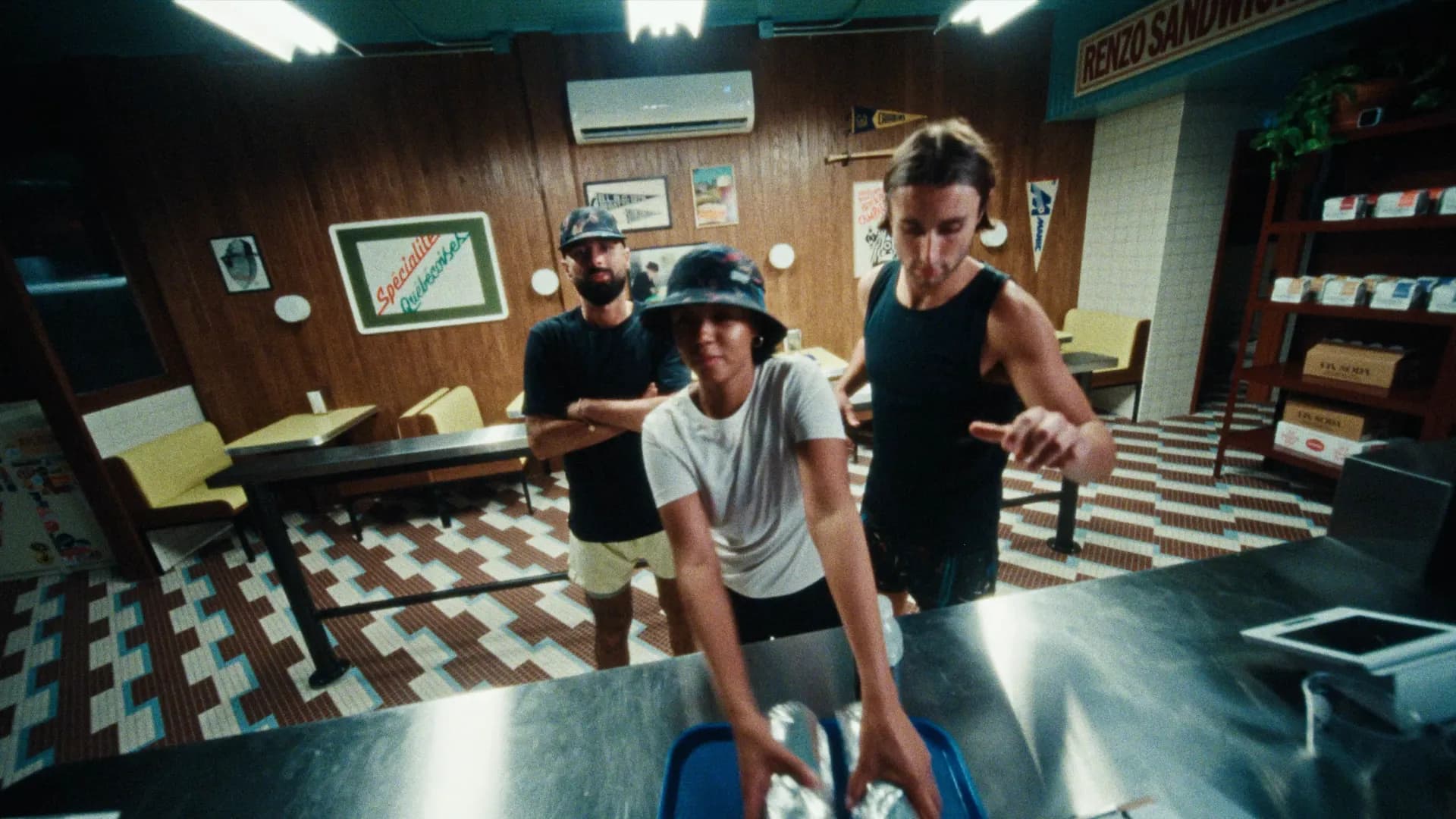 Man sitting indoors at a restaurant, Summer Nights casual lifestyle photography
